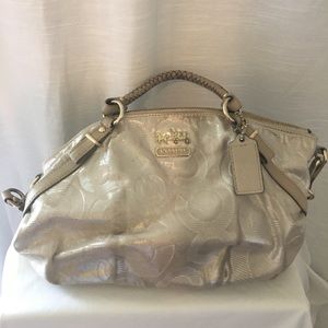 Coach Madison Embossed Logo Leather Sophia Satchel